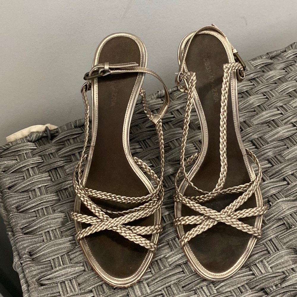 BCBG braided heels